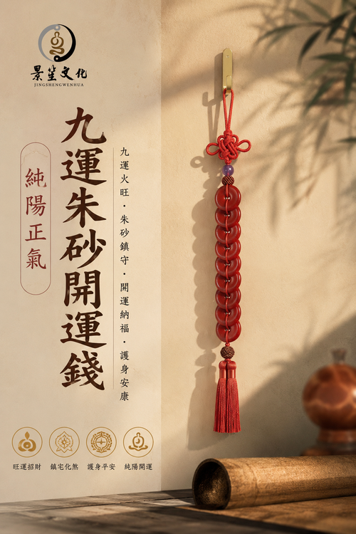 九运朱砂开运钱挂饰